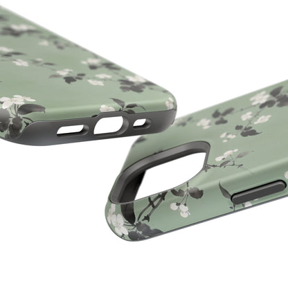 Floral Branch Impact-Resistant Phone Case — Green Botanical Protection