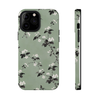Floral Branch Impact-Resistant Phone Case — Green Botanical Protection