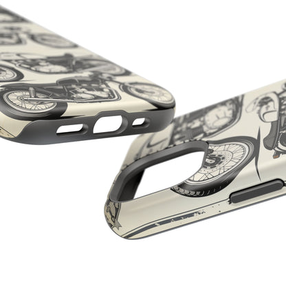 Retro Motorcycle Impact Phone Case — Vintage Cafe Racer Design
