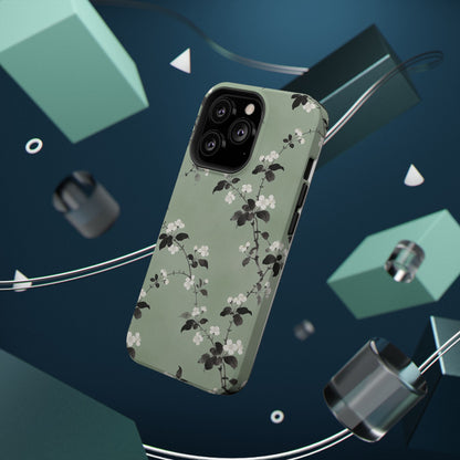 Floral Branch Impact-Resistant Phone Case — Green Botanical Protection