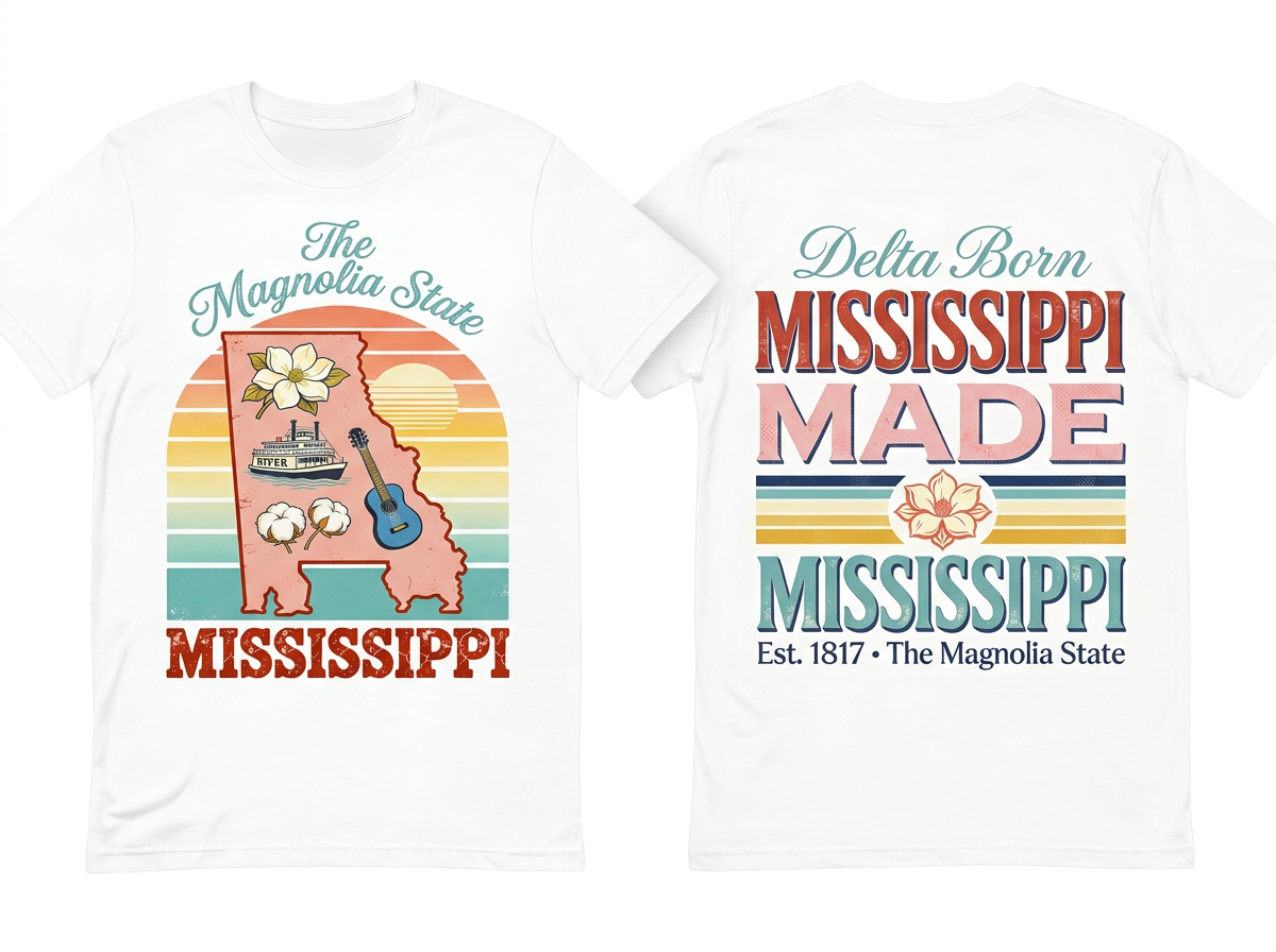 Mississippi flat lay mockup
