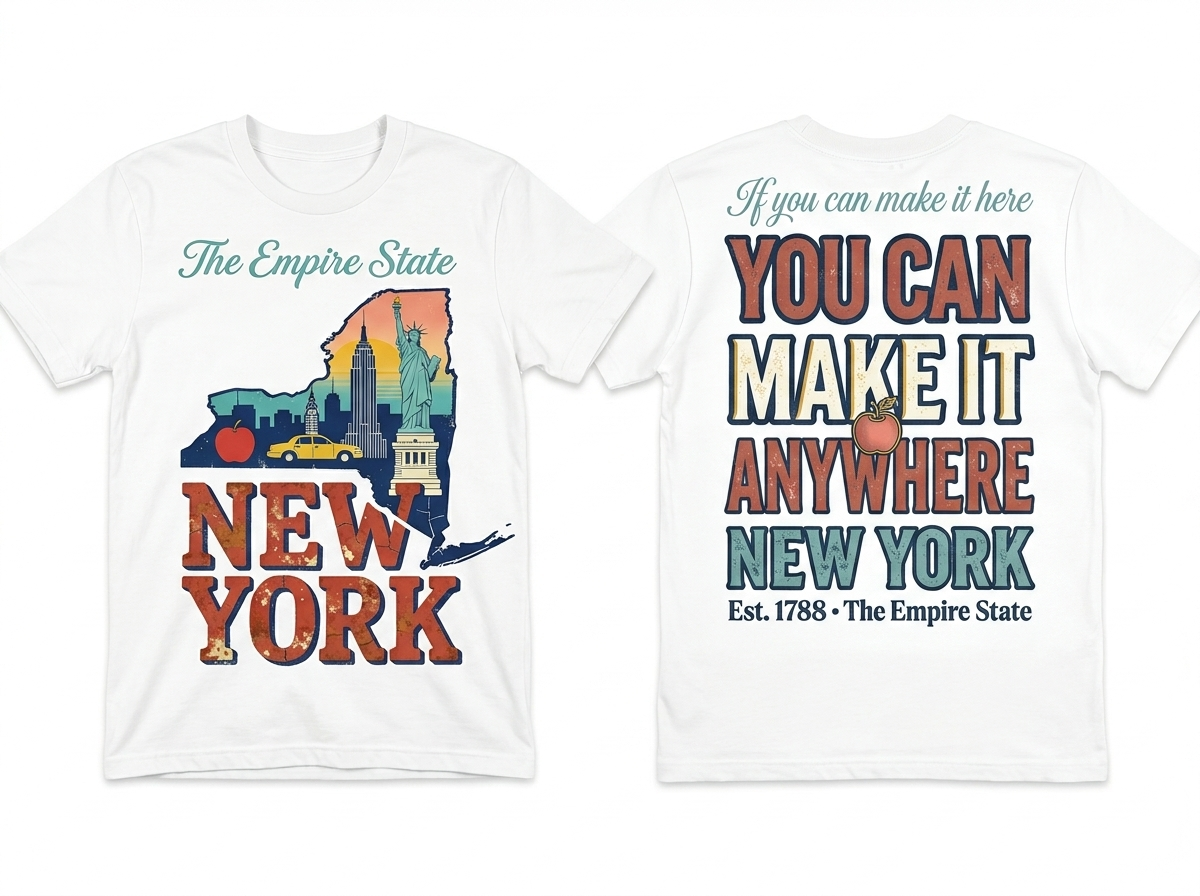 New York flat lay mockup