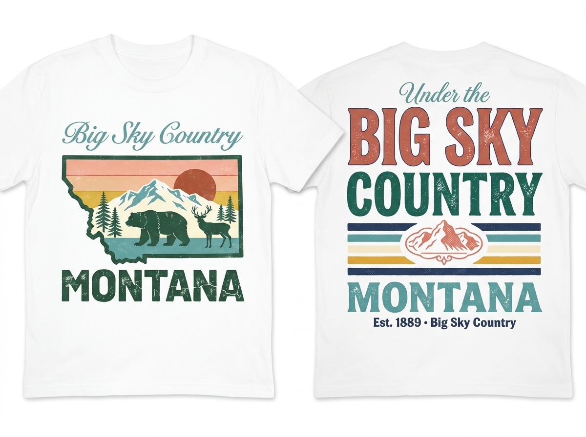 Montana flat lay mockup
