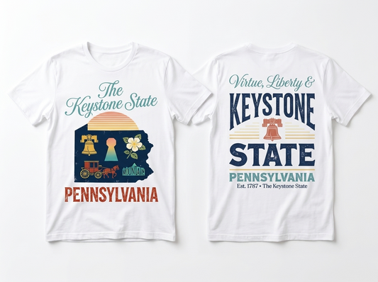 Pennsylvania flat lay mockup
