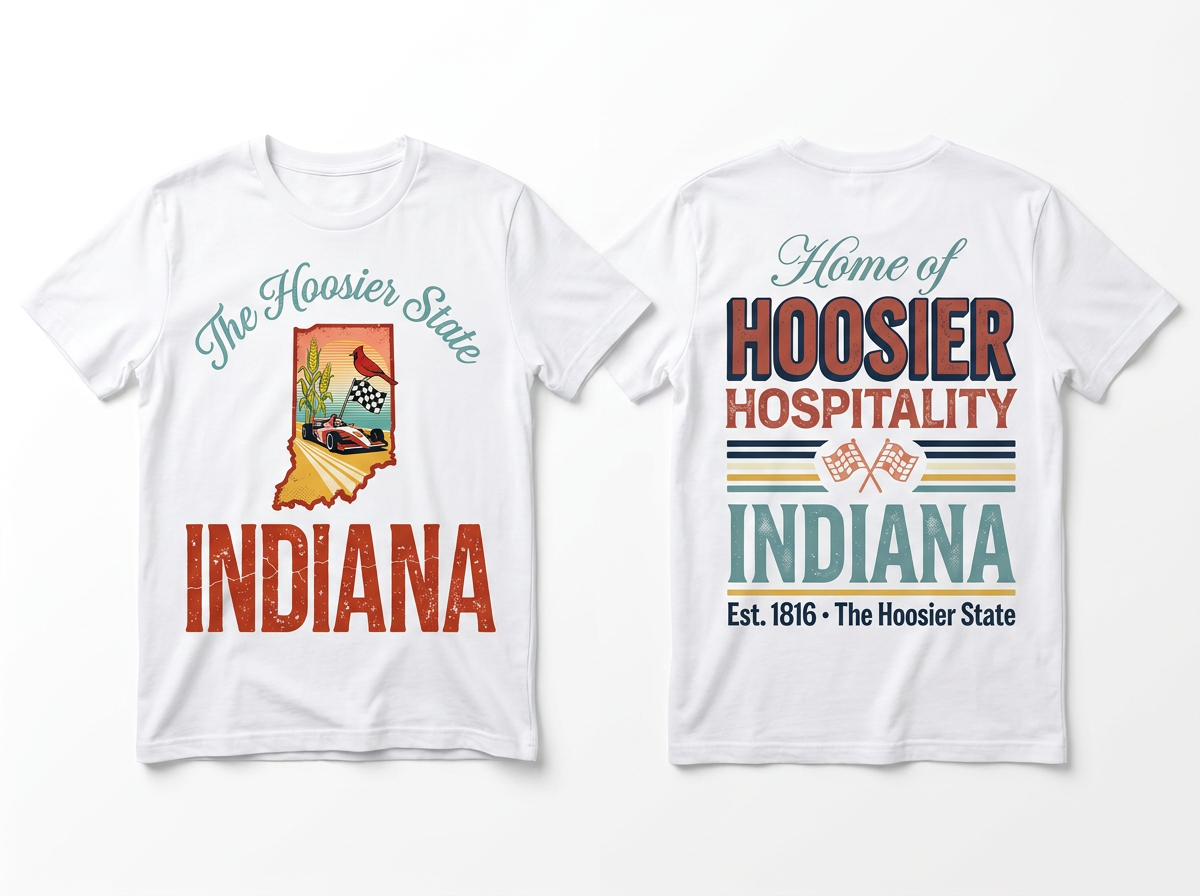 Indiana flat lay mockup