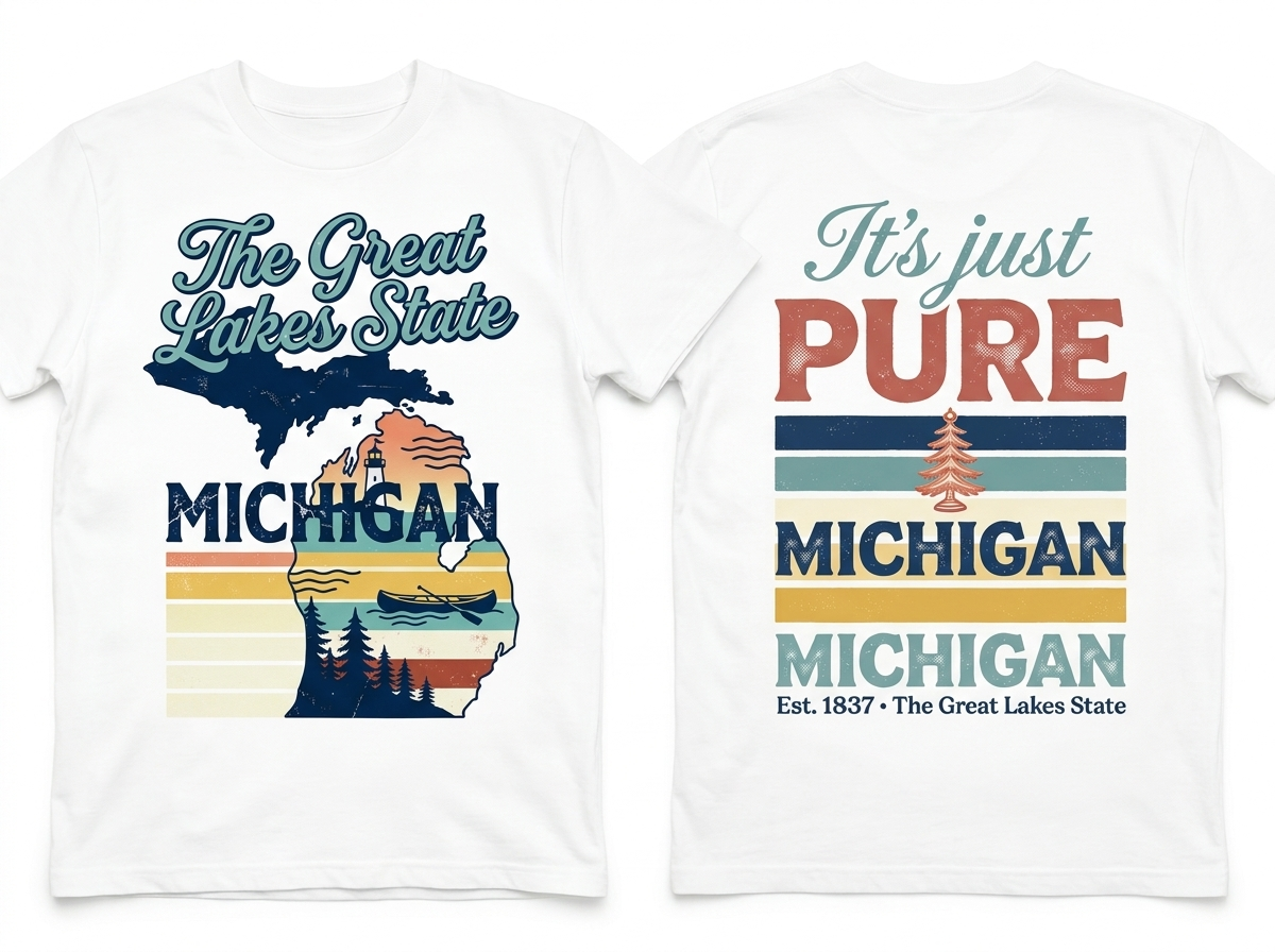 Michigan flat lay mockup