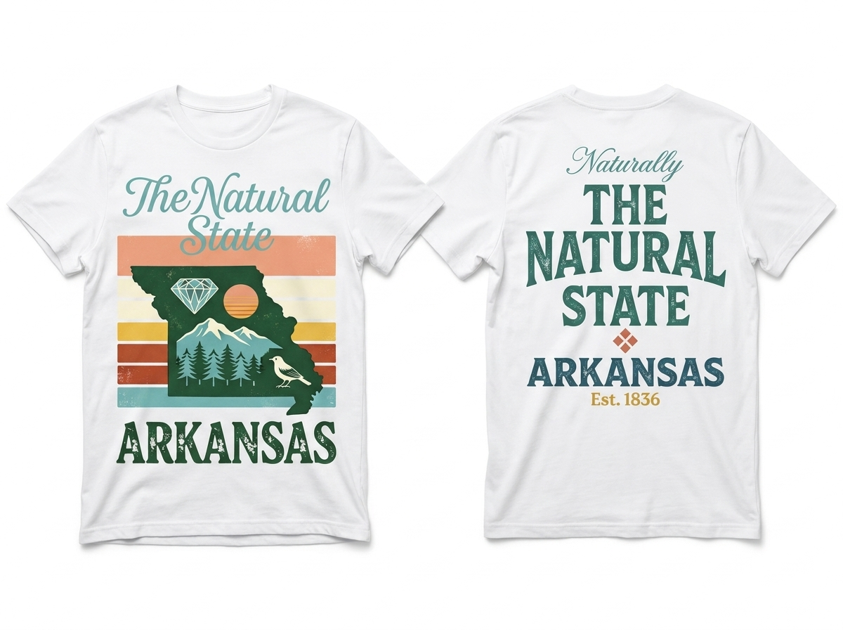 Arkansas flat lay mockup