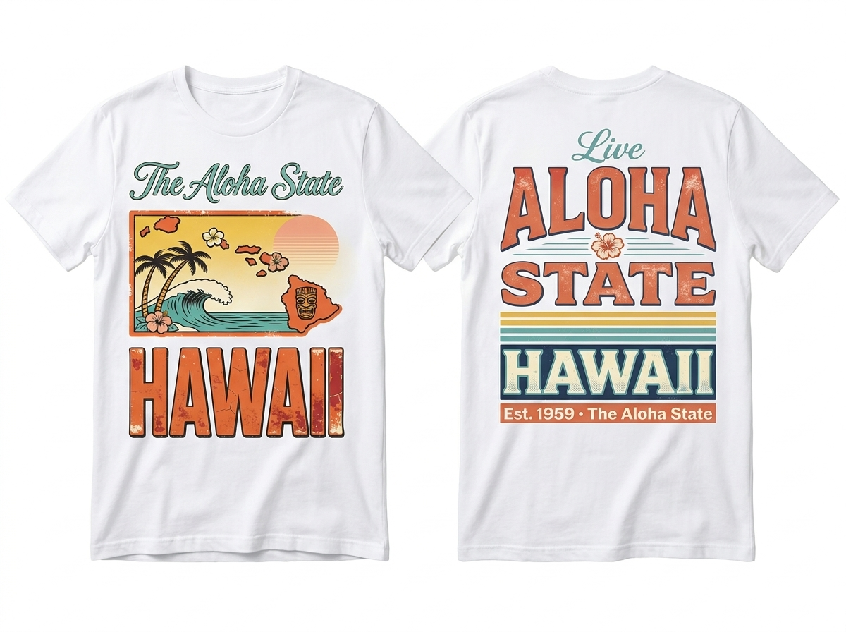 Hawaii flat lay mockup