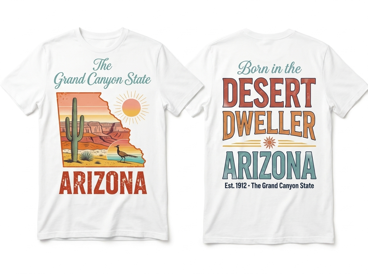 Arizona flat lay mockup
