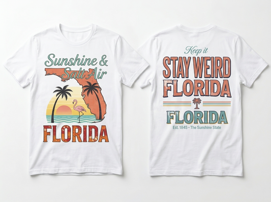 Florida flat lay mockup