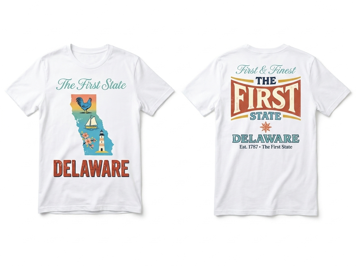 Delaware flat lay mockup