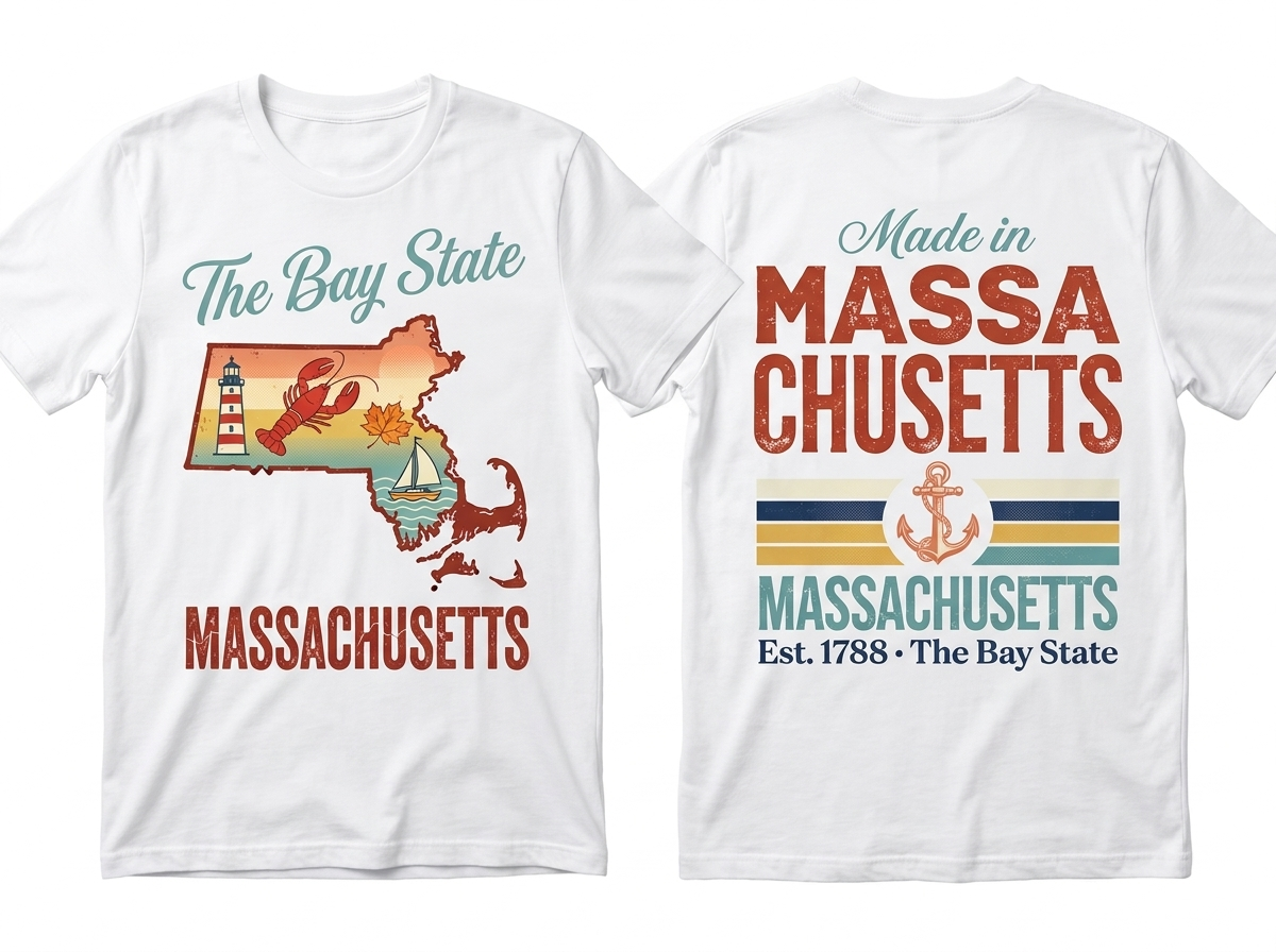 Massachusetts flat lay mockup