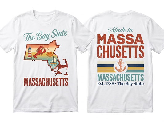 Massachusetts flat lay mockup