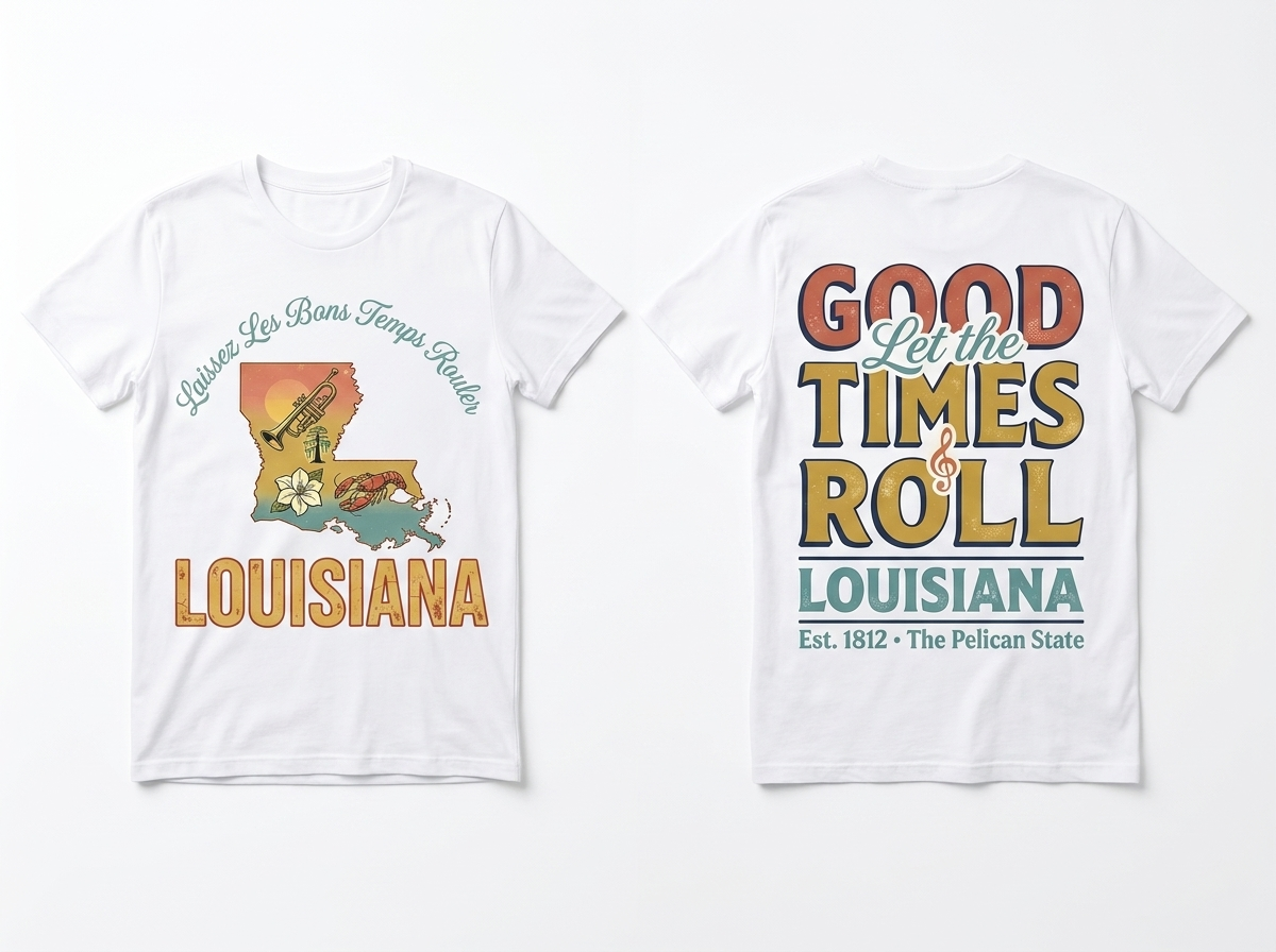 Louisiana flat lay mockup