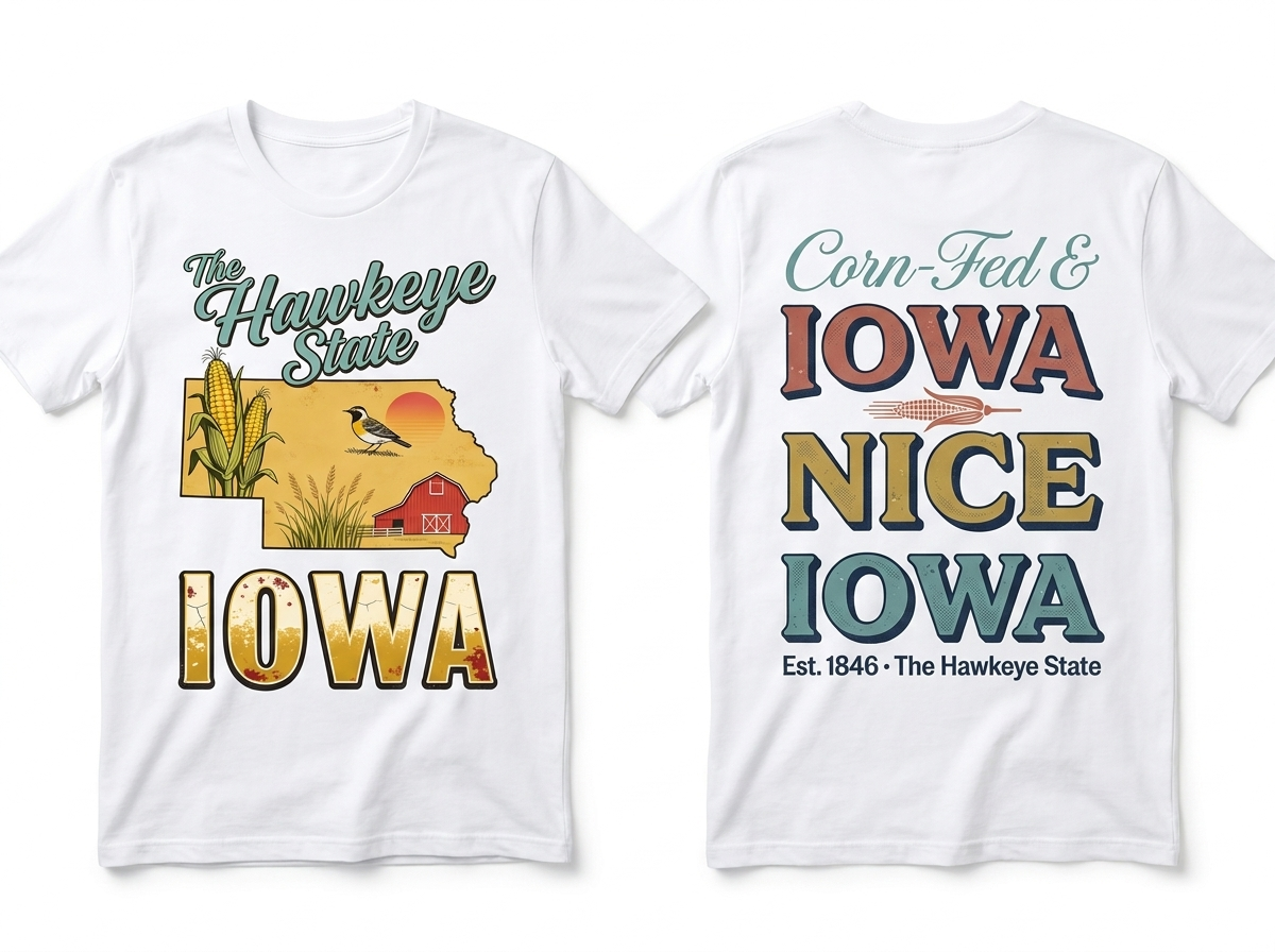 Iowa flat lay mockup