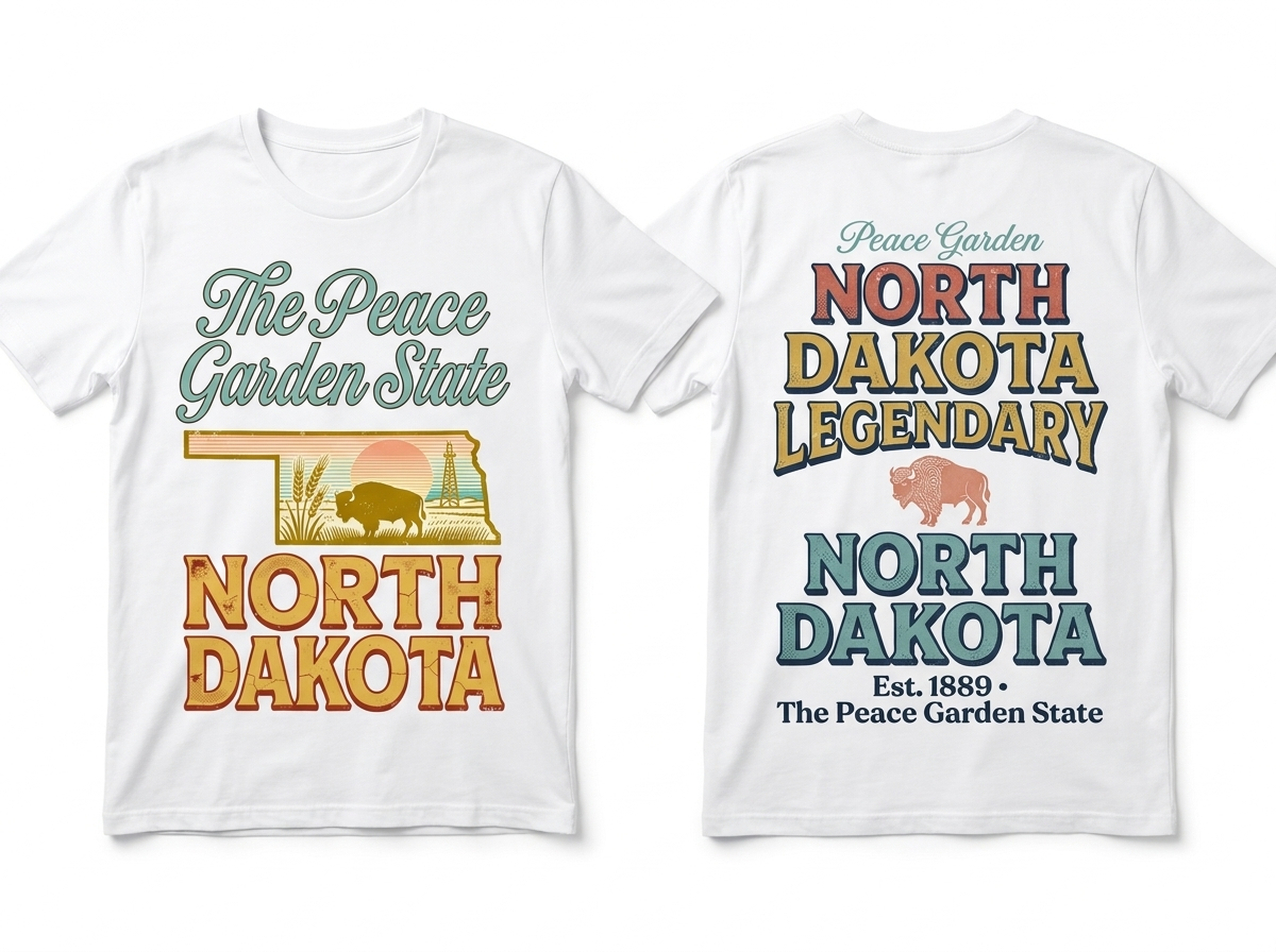 North Dakota flat lay mockup