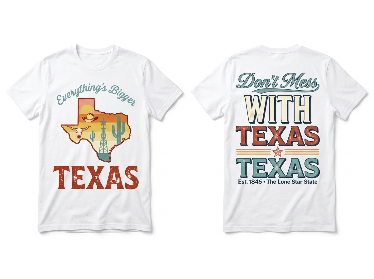 Texas flat lay mockup