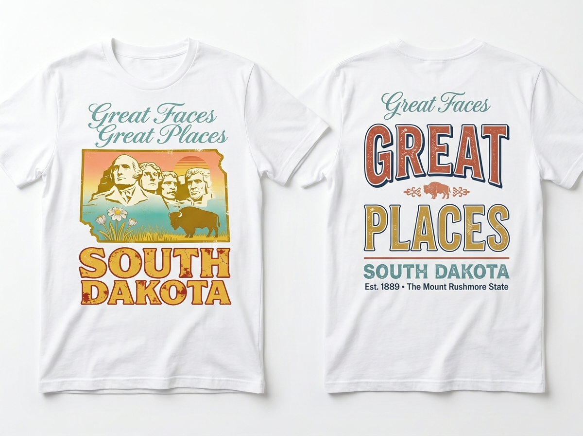 South Dakota flat lay mockup
