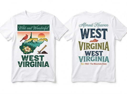 West Virginia flat lay mockup