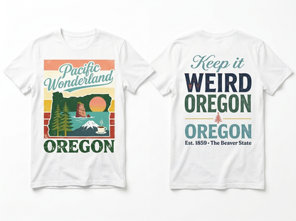 Oregon flat lay mockup
