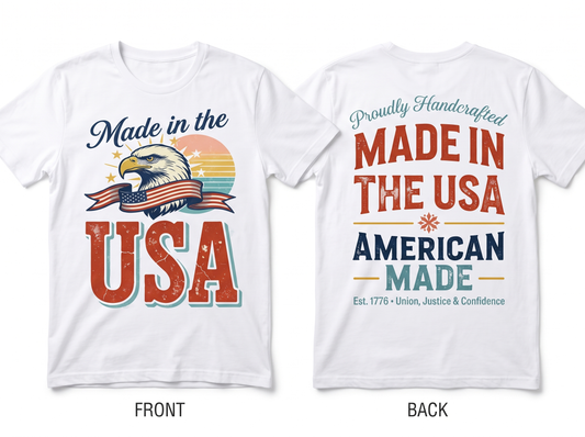 Made in USA flat lay mockup