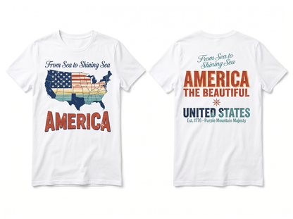 Sea to Shining Sea flat lay mockup