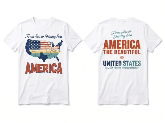 Sea to Shining Sea flat lay mockup