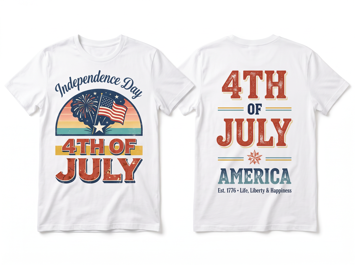 4th of July flat lay mockup