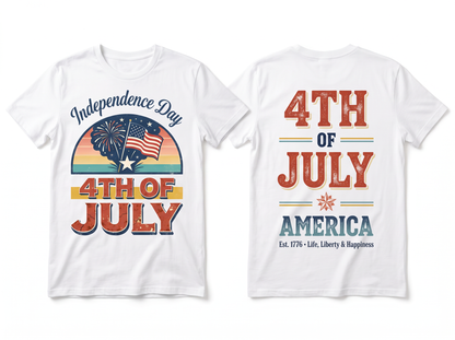 4th of July flat lay mockup