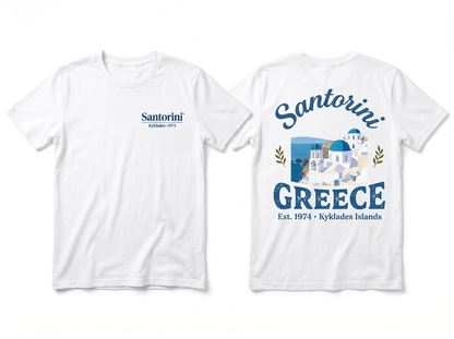 Santorini flat lay mockup