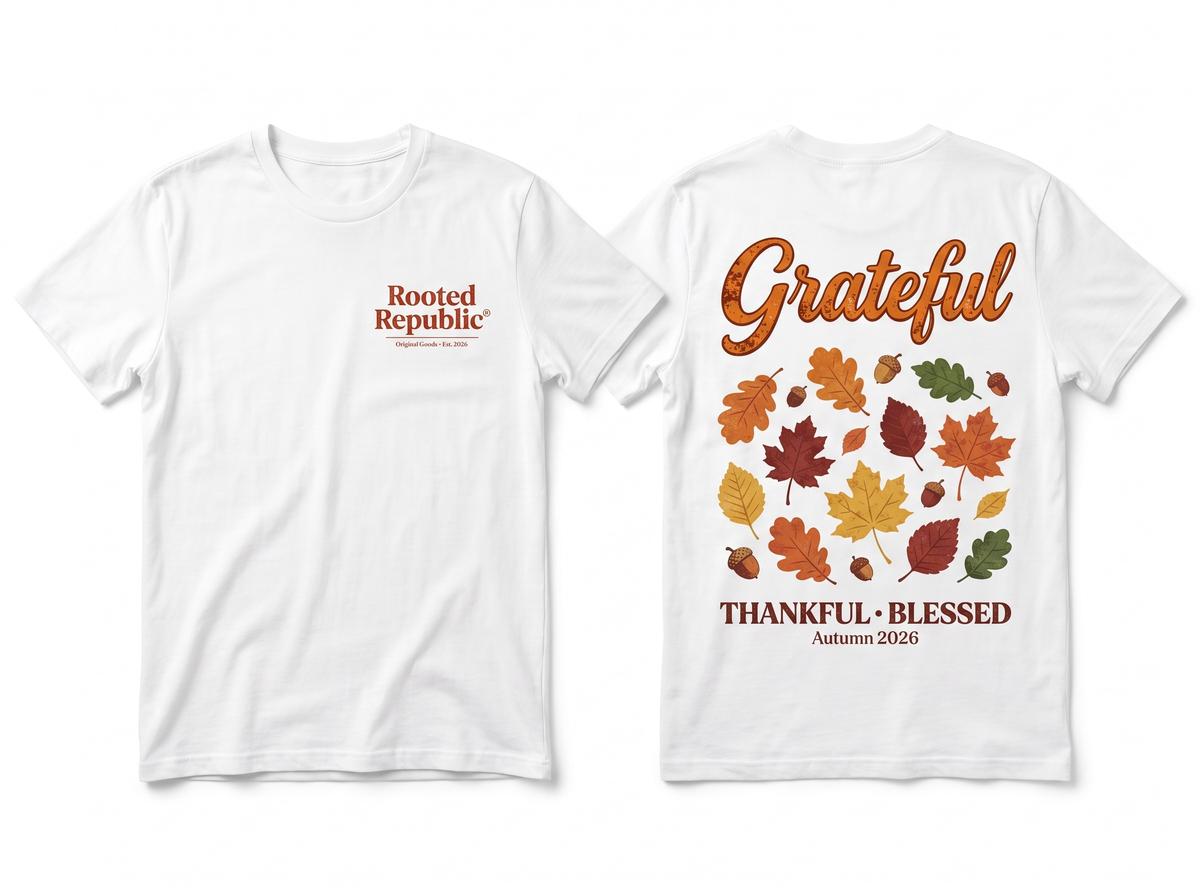Grateful flat lay mockup