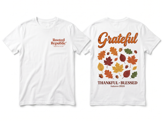 Grateful flat lay mockup